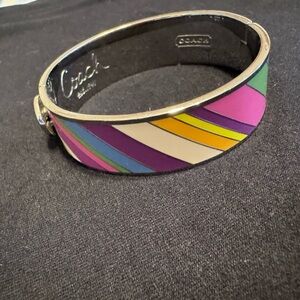 COACH Stripe Hinge Bangle